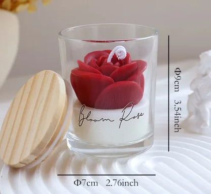 🌹 9*7cm Rose-Scented Soy Wax Candle 🌹