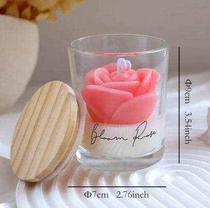 🌹 9*7cm Rose-Scented Soy Wax Candle 🌹