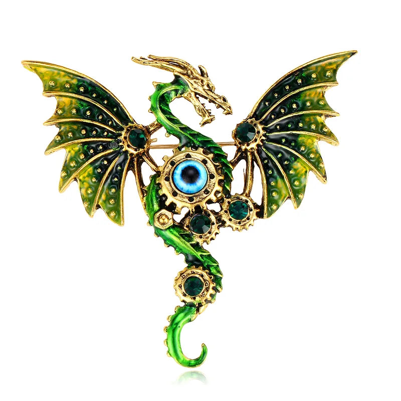 🐉⚙️ Clockwork Dragon Brooches ⚙️🐉