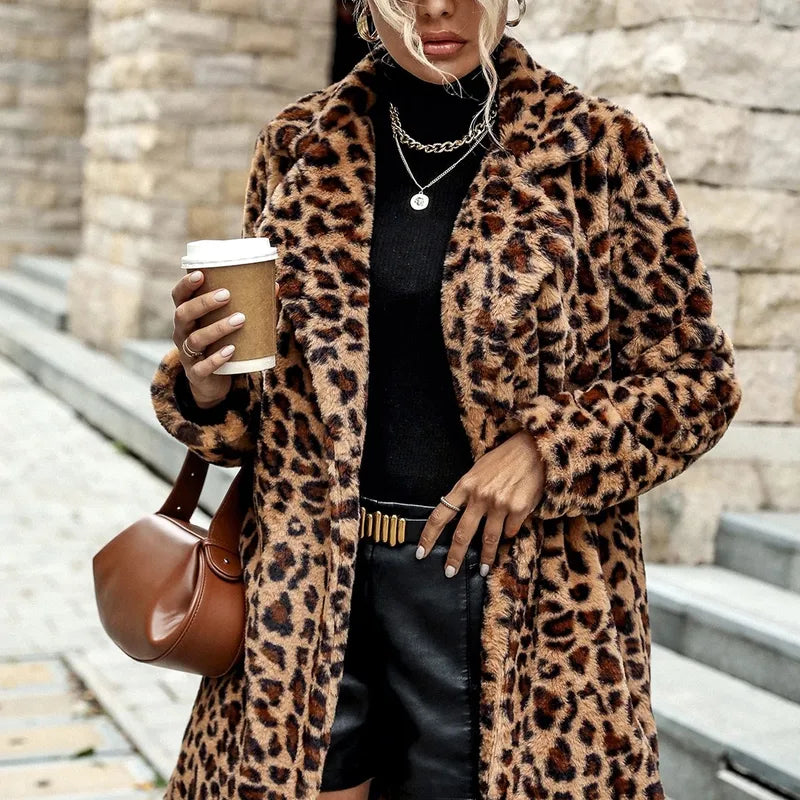 🐆 Leopard Print Furry Coat 🐆
