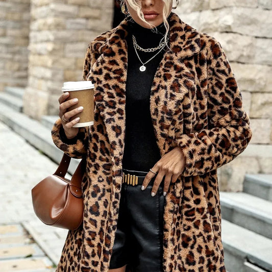 🐆 Leopard Print Furry Coat 🐆