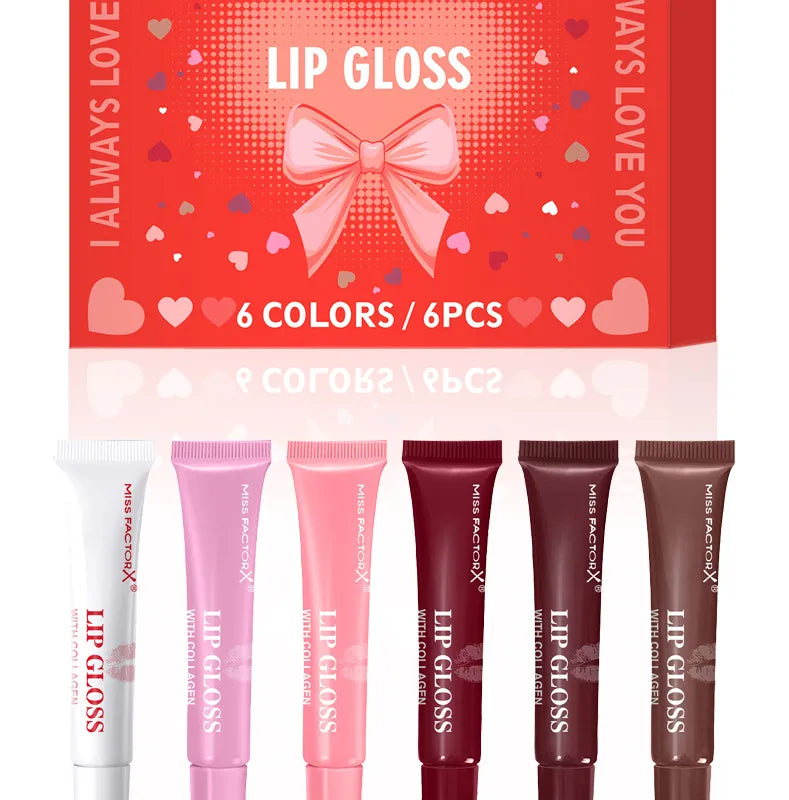 💋 6pc Moisturizing Coloured Lip Gloss Set 💋