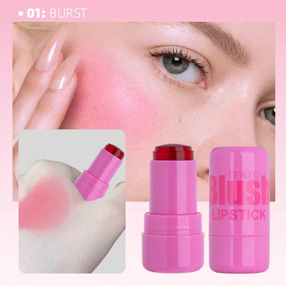 🌸 Jelly Blush Lipstick Stick Cheek Highlighter 🌸