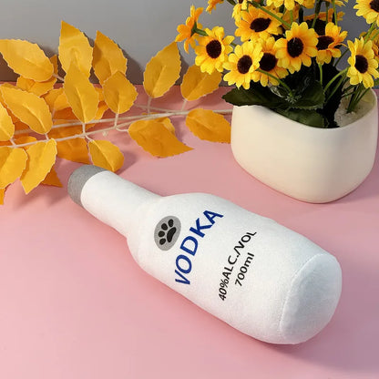 🍾🐕 Alcohol Bottle Themed Plush Pet Toy 🐕🍾