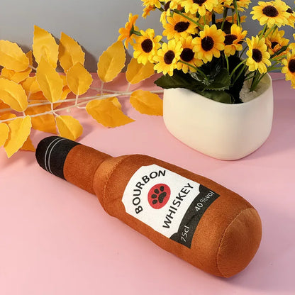 🍾🐕 Alcohol Bottle Themed Plush Pet Toy 🐕🍾