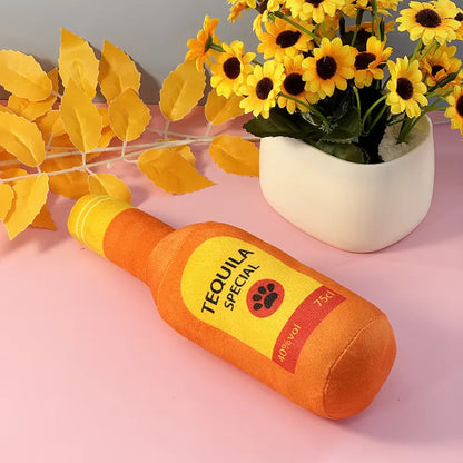 🍾🐕 Alcohol Bottle Themed Plush Pet Toy 🐕🍾