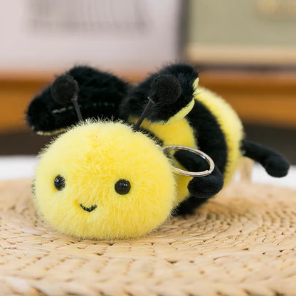 🕷️🐛🐝 Cute Insect Plush Keychain Collection 🐝🐛🕷️