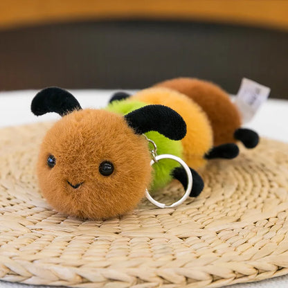 🕷️🐛🐝 Cute Insect Plush Keychain Collection 🐝🐛🕷️