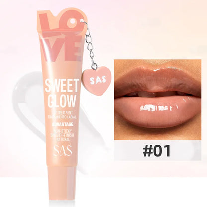 💄 Moisturizing Lip Gloss with Pendant Lipstick 💄