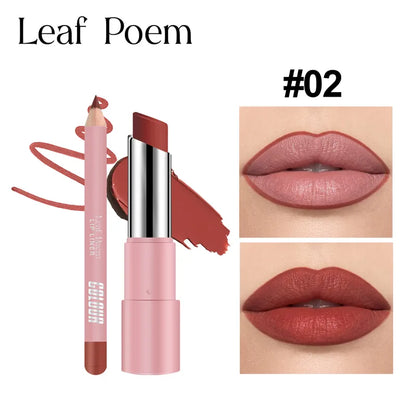 💄 Long-Lasting Waterproof Lip Liner & Lipstick Set 💋
