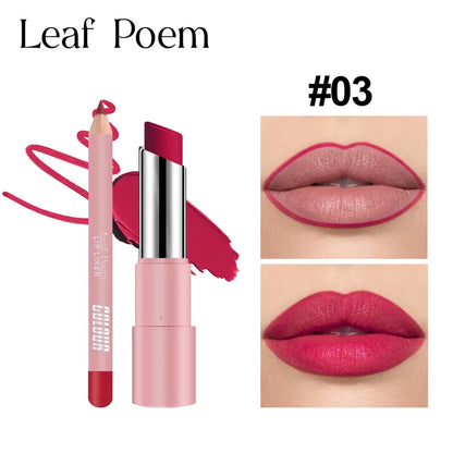 💄 Long-Lasting Waterproof Lip Liner & Lipstick Set 💋