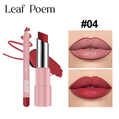 💄 Long-Lasting Waterproof Lip Liner & Lipstick Set 💋