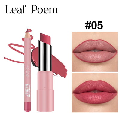 💄 Long-Lasting Waterproof Lip Liner & Lipstick Set 💋