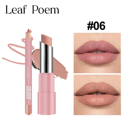💄 Long-Lasting Waterproof Lip Liner & Lipstick Set 💋