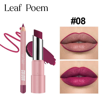 💄 Long-Lasting Waterproof Lip Liner & Lipstick Set 💋