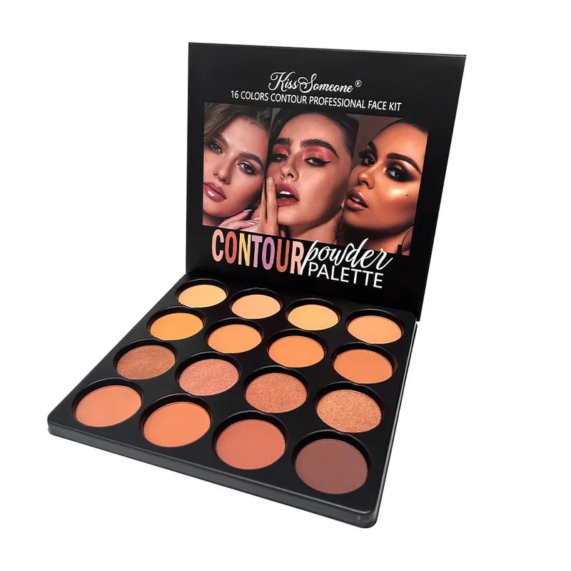 🤎 16 Colours Matte Highlight & Contour Beauty Powder Palette 🤎