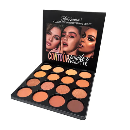 🤎 16 Colours Matte Highlight & Contour Beauty Powder Palette 🤎