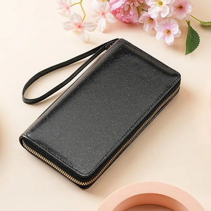 ✨🌈 Solid Colour Glitter Long Wallet 🌈✨
