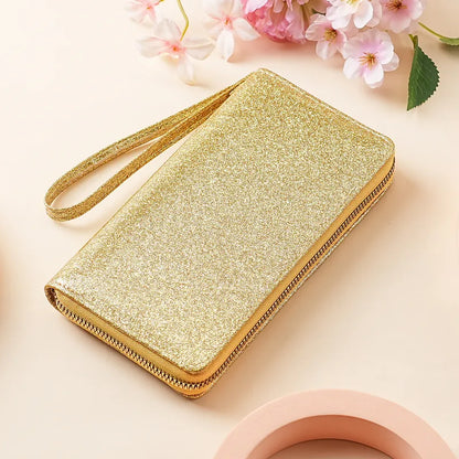 ✨🌈 Solid Colour Glitter Long Wallet 🌈✨