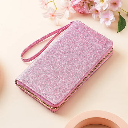 ✨🌈 Solid Colour Glitter Long Wallet 🌈✨