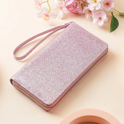 ✨🌈 Solid Colour Glitter Long Wallet 🌈✨