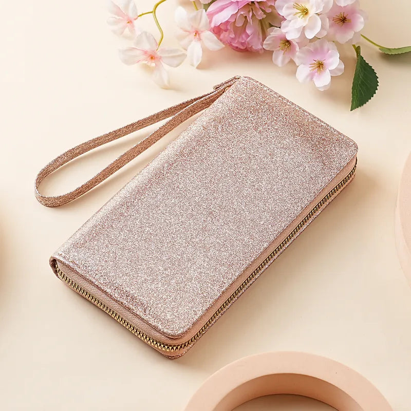 ✨🌈 Solid Colour Glitter Long Wallet 🌈✨