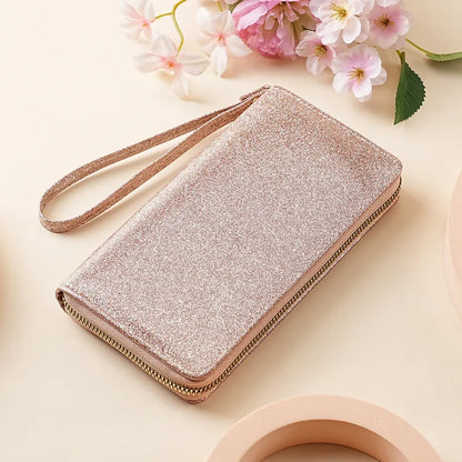✨🌈 Solid Colour Glitter Long Wallet 🌈✨