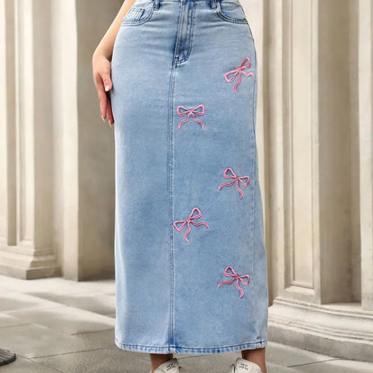 🎀 Casual Summer Bow Tie Denim Skirt 🎀