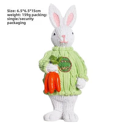 🐇 2pc Nordic Style Synthetic Resin Rabbit Ornament 🐇