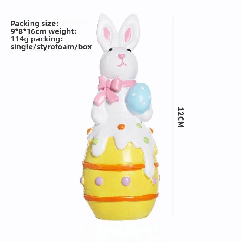 🐰 3pc Cute Easter Rabbit Resin Ornament Set 🐰