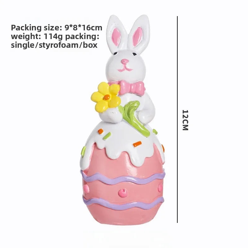 🐰 3pc Cute Easter Rabbit Resin Ornament Set 🐰
