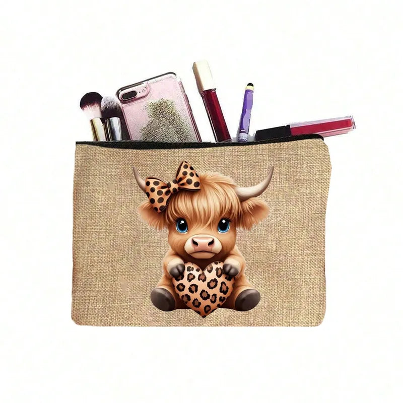 🐮💄 Highland Cow Cosmetic Bags 💄🐮
