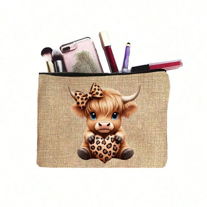 🐮💄 Highland Cow Cosmetic Bags 💄🐮