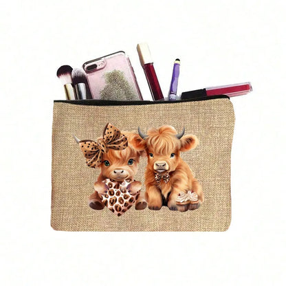 🐮💄 Highland Cow Cosmetic Bags 💄🐮