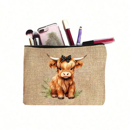 🐮💄 Highland Cow Cosmetic Bags 💄🐮