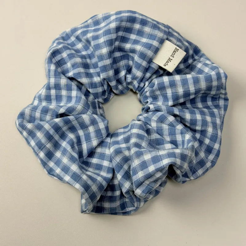 💙 10pc Sweet Plaid Hairband & Scrunchie Set 💙