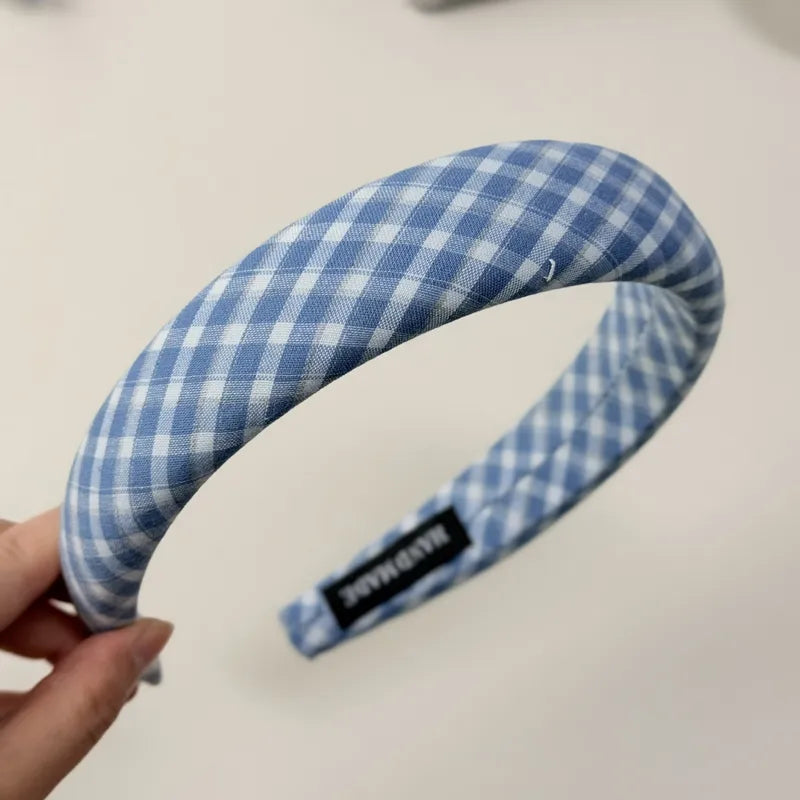 💙 10pc Sweet Plaid Hairband & Scrunchie Set 💙