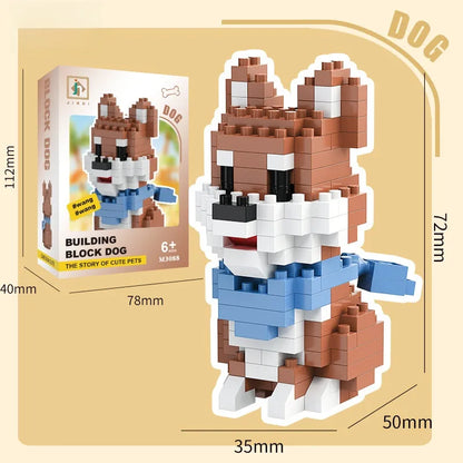 🐶🧩 Cute Mini Blocks Dog Building Toys 🧩🐶