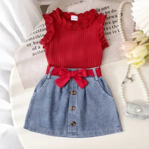 ☀️ 2pc Summer Girls Skirt Set ☀️