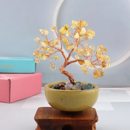 💎🌳 Natural Fortune Crystal Tree Tea Cup Treasure Bowl Money Tree 🌳💎