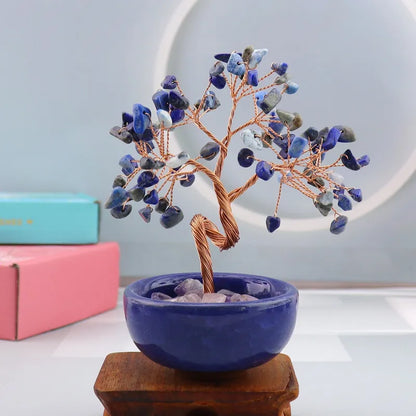 💎🌳 Natural Fortune Crystal Tree Tea Cup Treasure Bowl Money Tree 🌳💎