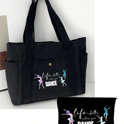 💃 Life Is Better When You Dance” Tote Bag Set 💃