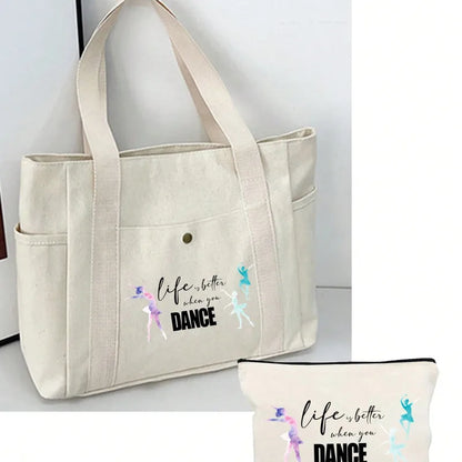 💃 Life Is Better When You Dance” Tote Bag Set 💃