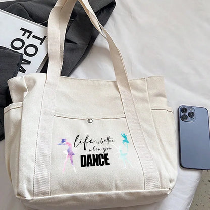 💃 Life Is Better When You Dance” Tote Bag Set 💃