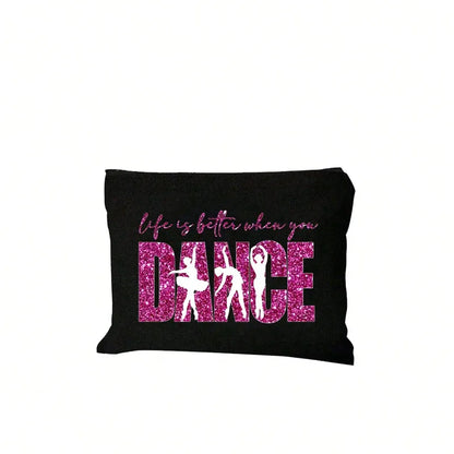 ✨ Black With Hot Pink “Life Is Better When You Dance” Tote Bag Set ✨