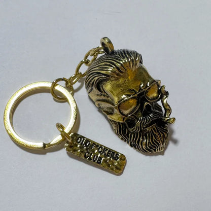 💀🔑 “Old F*ckers Club” Skull Keyring 🔑 💀