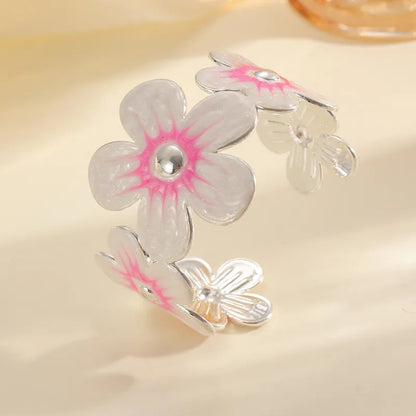 🌸 Enamel Flowers Iron Bangle 🌸