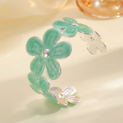 🌸 Enamel Flowers Iron Bangle 🌸