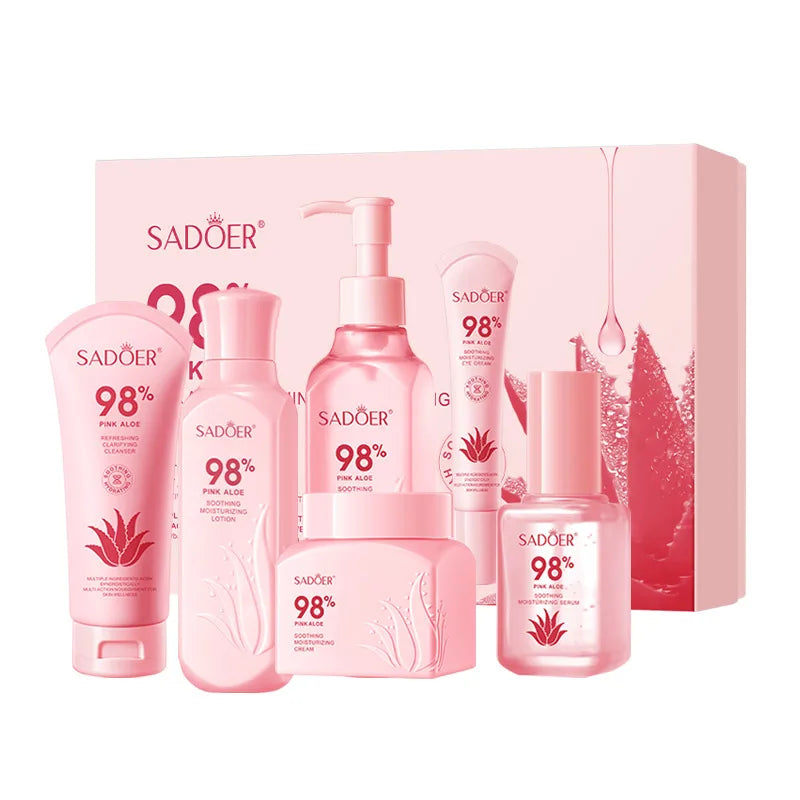 🌸 Natural Pink Aloe Facial Care Set 🌸