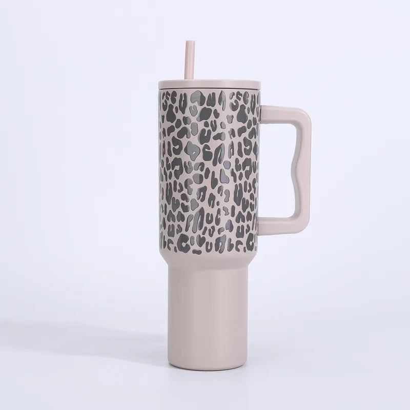 🐆 40oz Leopard Print Thermos Cups 🐆